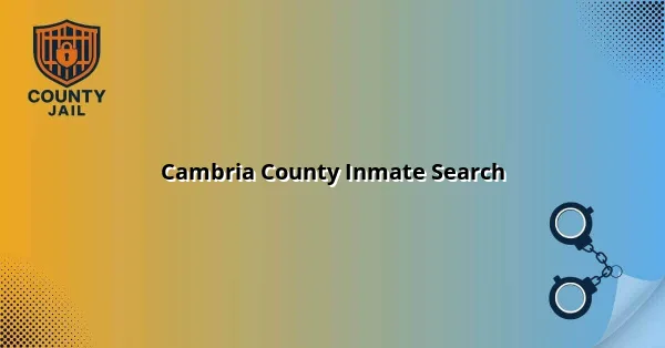 Cambria County Inmate Search