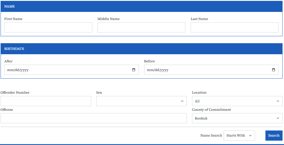 Keokuk County Jail Inmate Lookup
